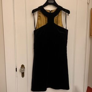 Milly Super Chic Black Velvet Mini Dress